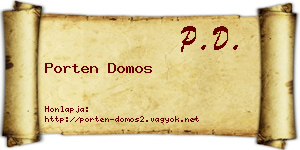 Porten Domos névjegykártya